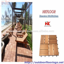 Jardim Decoração de piscina DIY deck 300 * 300mm / Wood interlocking decking tiles